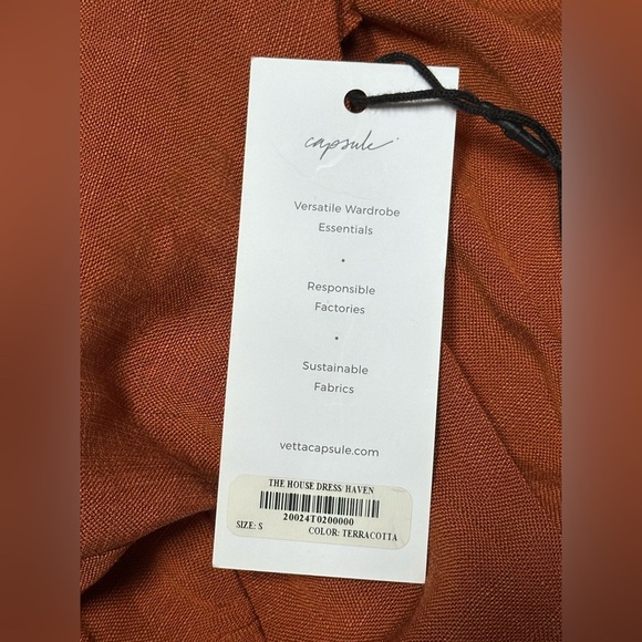 NEW VETTA Capsule The House Dress Haven in Terracotta Sustainable Boho Women’s S - Picture 12 of 15